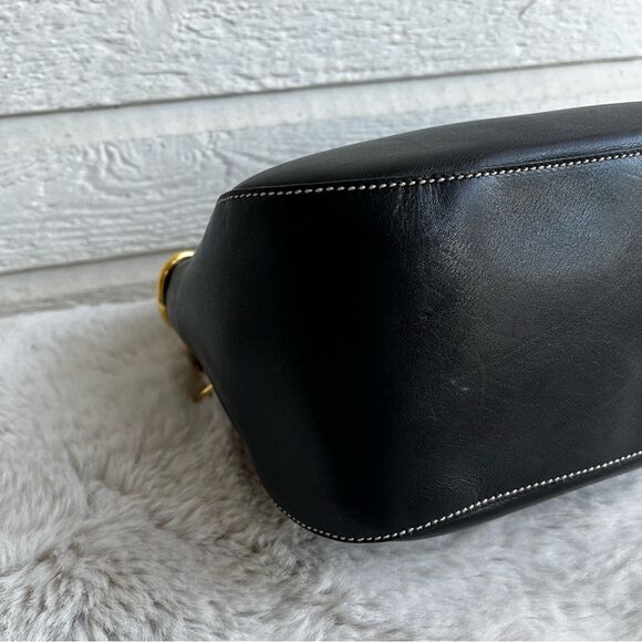 PRADA Black Leather Gold Hobo Baguette Re Edition Galleria Shoulder Bag - Picture 10 of 16